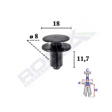 Clips Fixare Bara Protectie Pentru Kia Rio 8X11.7Mm Set 10 Buc 132513 C70517-RMX