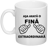 Cana alba personalizata &quot;Asa arata o fina extraordinara&quot;, INOVATIX&reg;. 330ml, Oem