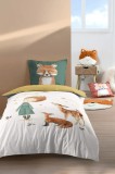 Lenjerie Ferdinand Pat Single, 2 Piese, Cearsaf Pilota 140X200 Cm, Fata De Perna 63&times;63 Cm, Culoare Multicolor, 100% Bumbac Oeko Tex