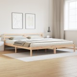 vidaXL Cadru de pat cu tăblie, 180x220 cm, lemn masiv de pin