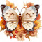 Sticker decorativ Fluture, Multicolor, 64 cm, 7721ST-4