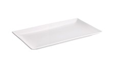 Platou stoneware alb, 30x15 cm