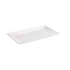 Platou stoneware alb, 30x15 cm