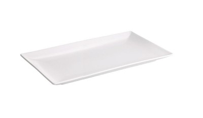 Platou stoneware alb, 30x15 cm foto