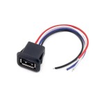Mufa USB2.0 mama panou tip A 1 port gabarit mic cu 4 fire 18xH10mm