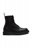 Dr. Martens bocanci de piele 1460 Pascal MONO femei, culoarea negru, cu toc plat 24479001