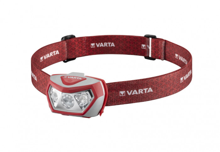 Lanterna LED frontala Varta H20 PRO, dimabila, 200 lm, lumina alba si rosie, IPX4, baterii incluse 3xAAA - RESIGILAT