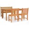Set mobilier pentru gradina, 4 piese, lemn masiv de tec