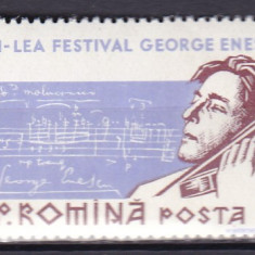 ROMANIA 1961 LP 522 AL II-LEA FESTIVAL GEORGE ENESCU SERIE MNH