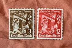 Serie 2 timbre Propaganda Germania 1935 Gedenke des 9. November 1923 Neștampilat - A007