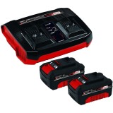 Einhell Twincharger Kit PXC - Set 2 acumulatori si incarcator Li-Ion 18 V 4 Ah