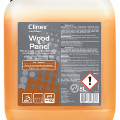 Clinex Wood & Panel, 5 litri, detergent lichid, concentrat, pt. curatare parchet si suprafete lemn