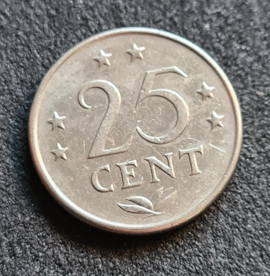 Antilele Olandeze 25 cent centi 1971 foto