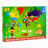 Puzzle educativ din spumă EVA - Harta Lumii - ***