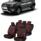Set huse scaune compatibile Dacia Duster 2010-2017 Piele + Textil (Compatibile cu sistem AIRBAG)