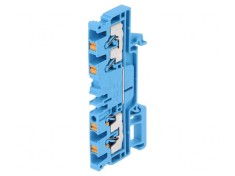 Conector Șine 2,5mm&sup2; 1 Pista 4 Borne Albastru