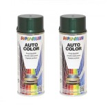 Cumpara ieftin Pachet 2 x Vopsea Spray Auto Dacia Verde Dragon Metalizata Dupli Color 350 ml