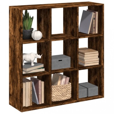 vidaXL Bibliotecă/separator cameră stejar fumuriu 102x29x103,5 cm lemn foto