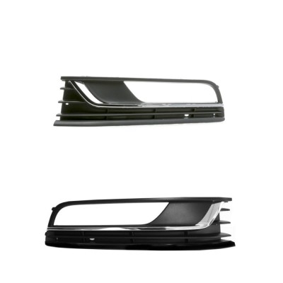 Set Grila Bara Fata VW Passat B7, 11.2010-2015, cu locas de proiectoare, cu o insertie crom foto