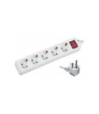 Prelungitor 5 prize 5m cu intrerupator 3xG1.5mmp 3500W Well foto