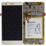 Huawei Honor 5X (KIW-L21) Capac frontal al modulului de afișare + LCD + digitizer + baterie aurie 02350PGX