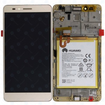 Huawei Honor 5X (KIW-L21) Capac frontal al modulului de afișare + LCD + digitizer + baterie aurie 02350PGX foto