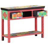 Masă de consolă vidaXL Multicolor 100x30x75 cm din lemn solid de mango