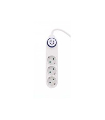 Prelungitor 3 prize 5m alb cu intrerupator cablu 3xG1.5mmp Well foto
