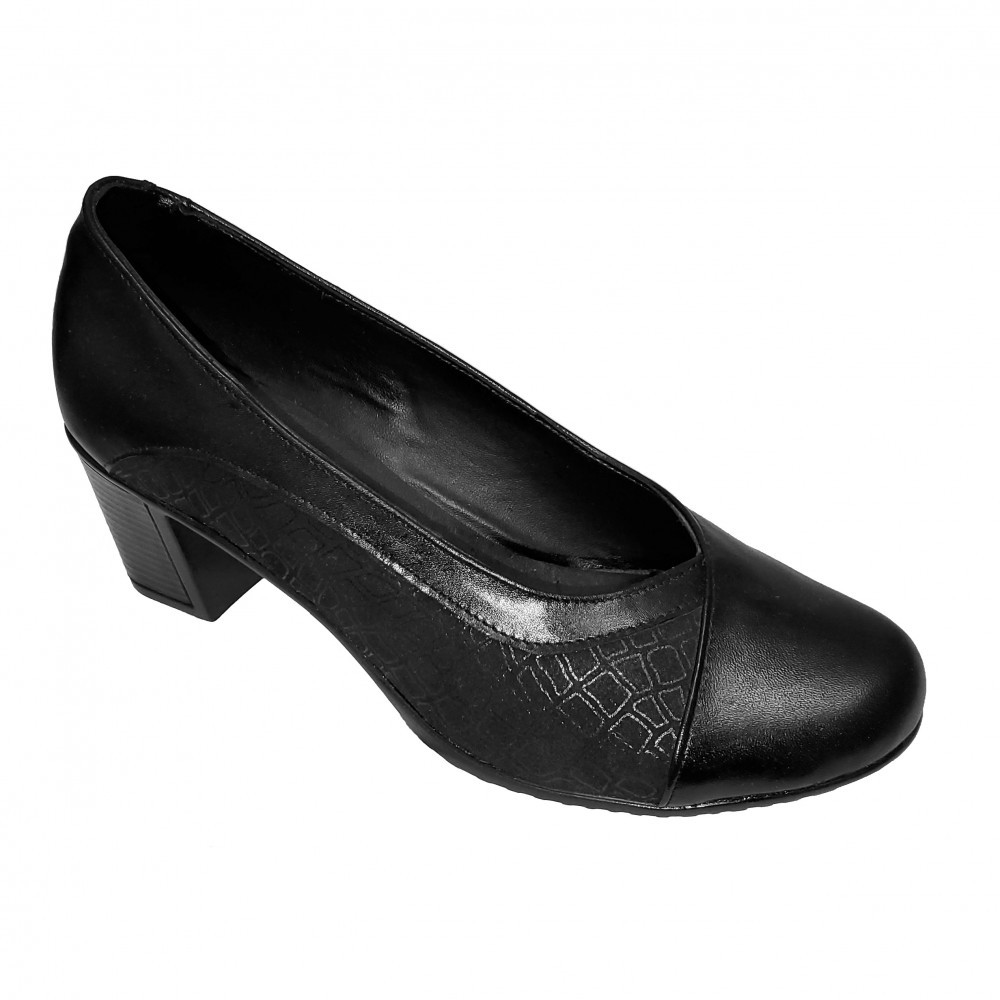 Pantofi ortopedici negri, bleumarin piele naturala si piele intoarsa  naturala, 36 - 42, Negru, Cu platforma | Okazii.ro