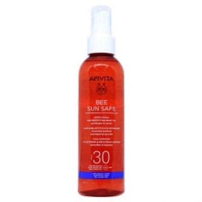 Ulei de corp perfector de bronz Apivita Bee Sun Safe Satin Touch SPF30 200 ml foto