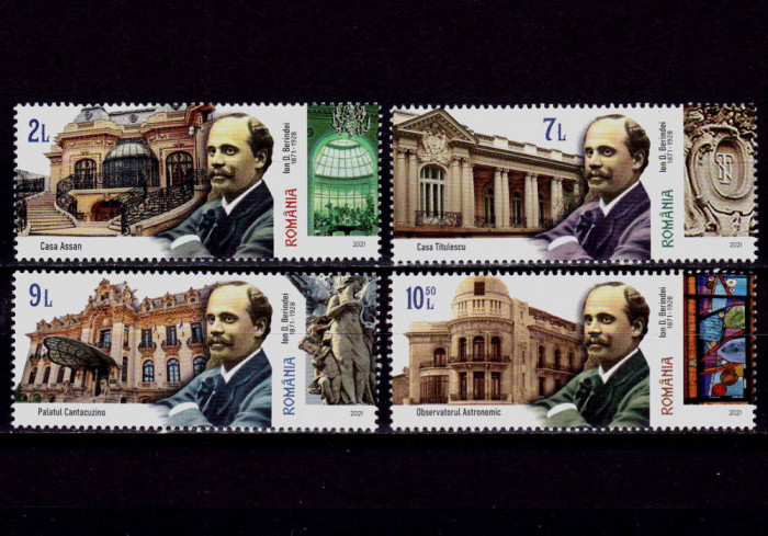 RO 2021,LP 2329 &quot;Arhitect ION D. BERINDEI, 150 de ani n.&quot; , serie , MNH