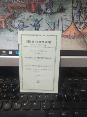 Banque Moldova Jassy, Societe Anonyme, Banque et Recouvrement, Bankgeschafte, Incassi, etc, iași 1912, 013 foto