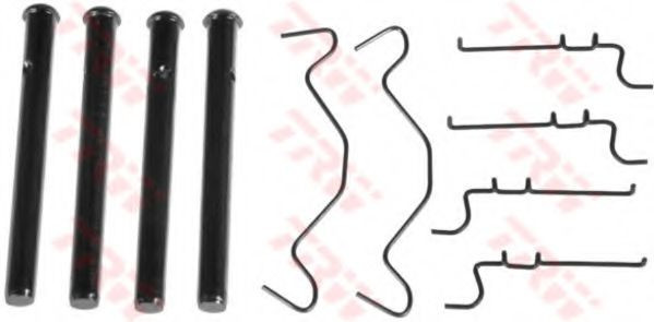 Set accesorii, placute frana TOYOTA COROLLA Limuzina (E12J, E12T) (2001 - 2008) TRW PFK537