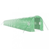 Cumpara ieftin Sera cu cadru din otel, verde, 40 m&sup2;, 20x2x2 m