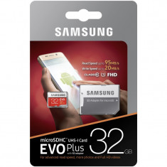 Card memorie MicroSDHC Samsung EVO Plus cu adaptor 32GB Clasa 10 UHS-1 MB-MC32GA/EU foto