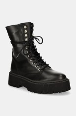 Steve Madden bocanci de piele Skywen femei, culoarea negru, cu platforma, SM11003283