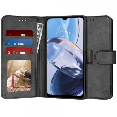 Husa pentru Motorola Moto E22i / E22, Techsuit, Diary Book, Neagra foto