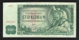 CEHOSLOVACIA 100 KORUN / COROANE 1961 [1] P- 91c - Prefix G , VF+