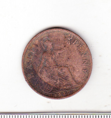 bnk mnd Marea Britanie Anglia 1/2 penny 1927 foto