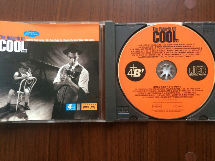 rebirth of cool too cd disc various selectii muzica acid jazz hip hop 1992 UK VG