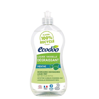 Detergent bio vase ultradegresant cu otet si menta, Ecodoo foto