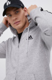 Adidas Bluză HB0041 bărbați, culoarea gri, cu imprimeu