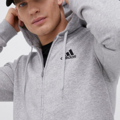 Adidas Bluză HB0041 bărbați, culoarea gri, cu imprimeu