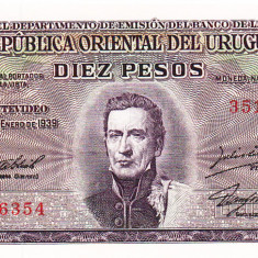 Uruguay 10 Pesos 1939 P-37c aUNC Seria 3516354