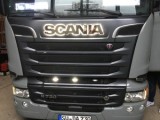 Sigla Capota Cromata SCANIA Iluminata LED ALB, Ornament Auto Exterior