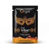 Gel Intim Orgie Dual Vibe Sex on the Beach 1ml - Vibrator Lichid, Stimulare Zone Erogene, Aroma Tropicala
