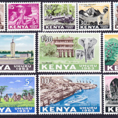 DB1 Uzuale Kenya 1963 Fauna Africana Indeletniciri 14 v. MNH