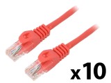 Cablul de rețea U/UTP 6 litat CCA PVC roșu 1,5m 26AWG 8 Fire