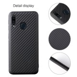 Husa pentru Samsung Galaxy A30, GloMax Perfect Fit cu insertii de carbon negru