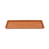 Farfurie jardiniera Carina, plastic, interior / exterior, teracota, 57.6 x 15.5 x 2.45 cm
